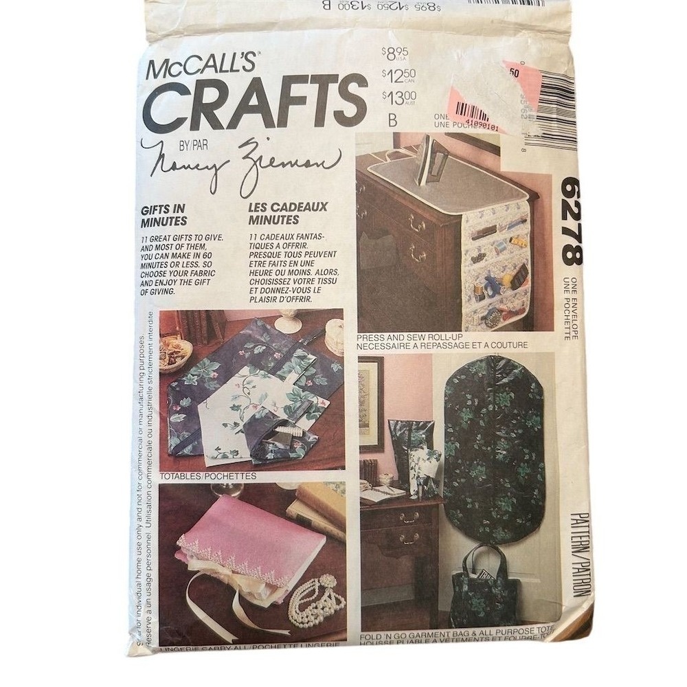 VTG 90s McCall's 6278 Sewing Pattern Busy Woman's Projects Uncut Cottagecore